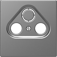 Лицевая панель Schneider Electric Merten D-Life для 3-м. розетки TV+R+SAT сталь